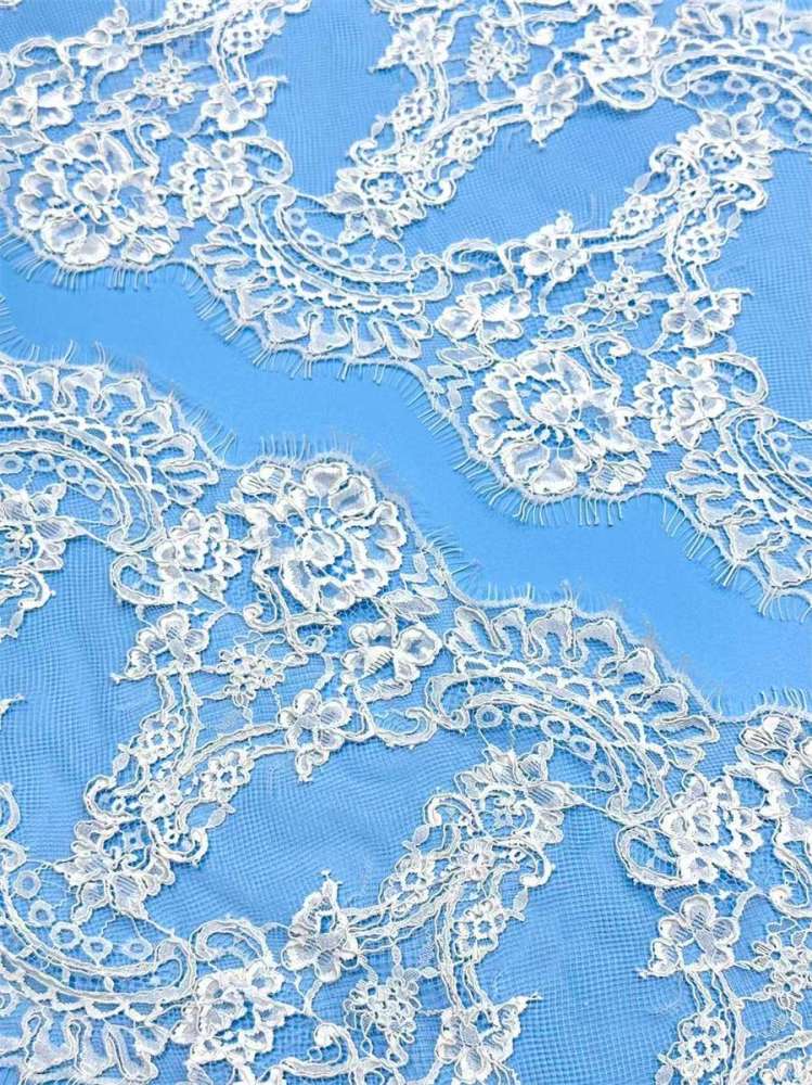 Bridal Lace Trim - 9 Meters - Corded Beaded Chantilly Wedding Lace Trim | COD HN522