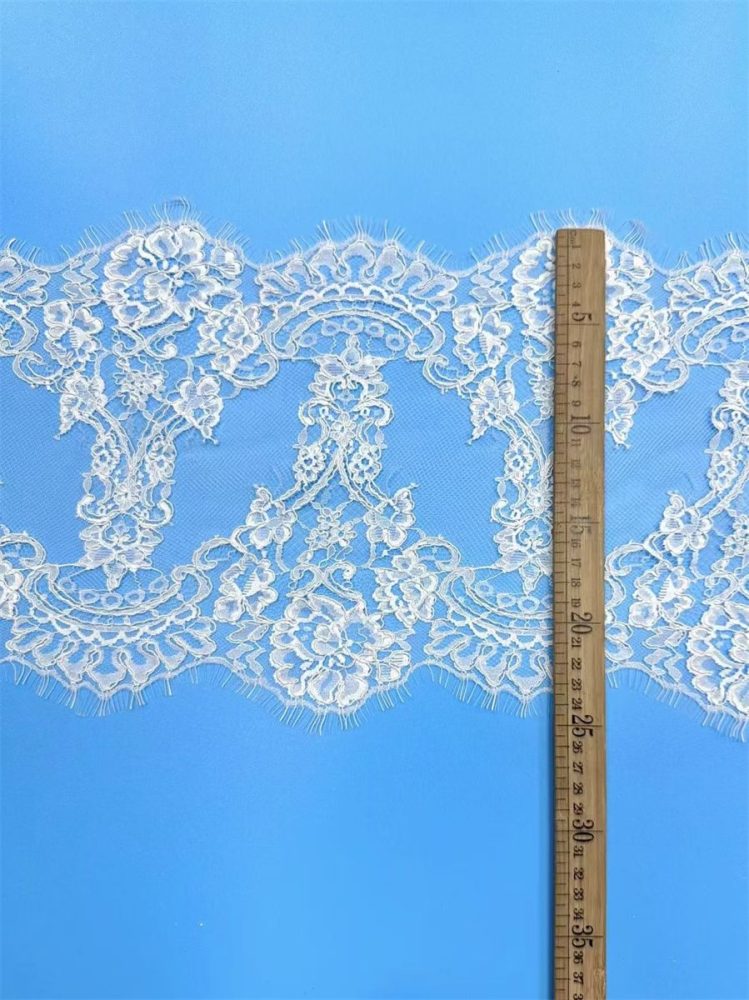Bridal Lace Trim - 9 Meters - Corded Beaded Chantilly Wedding Lace Trim | COD HN522