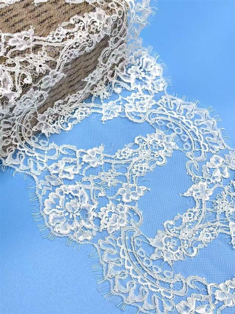 Bridal Lace Trim - 9 Meters - Corded Beaded Chantilly Wedding Lace Trim | COD HN522