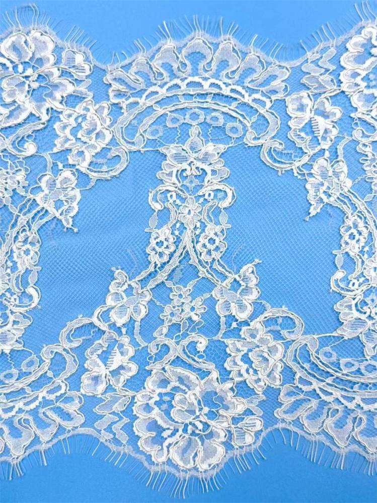 Bridal Lace Trim - 9 Meters - Corded Beaded Chantilly Wedding Lace Trim | COD HN522
