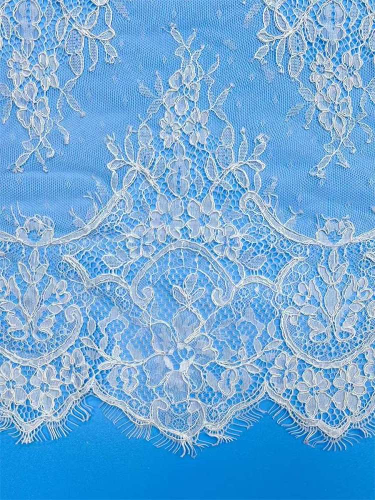 Bridal Lace Trim - 9 Meters - Corded Beaded Chantilly Wedding Lace Trim | COD HN523