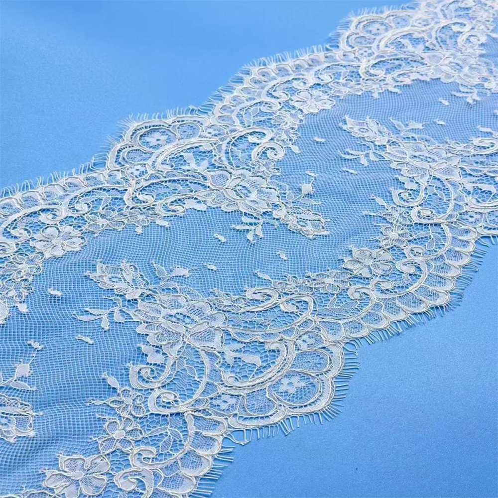 Bridal Lace Trim - 9 Meters - Corded Beaded Chantilly Wedding Lace Trim | COD HN524