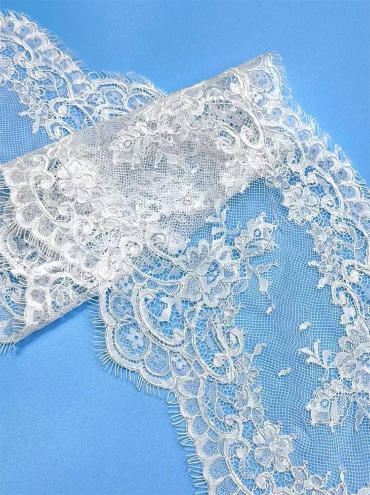 Bridal Lace Trim - 9 Meters - Corded Beaded Chantilly Wedding Lace Trim | COD HN524