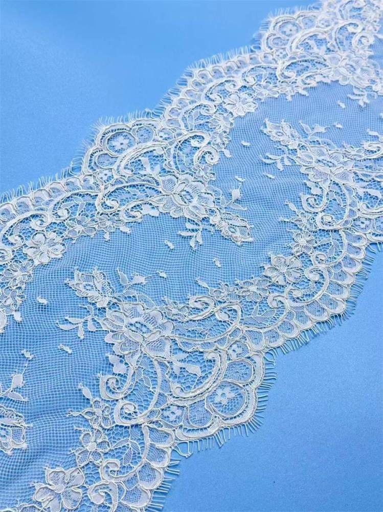 Bridal Lace Trim - 9 Meters - Corded Beaded Chantilly Wedding Lace Trim | COD HN524
