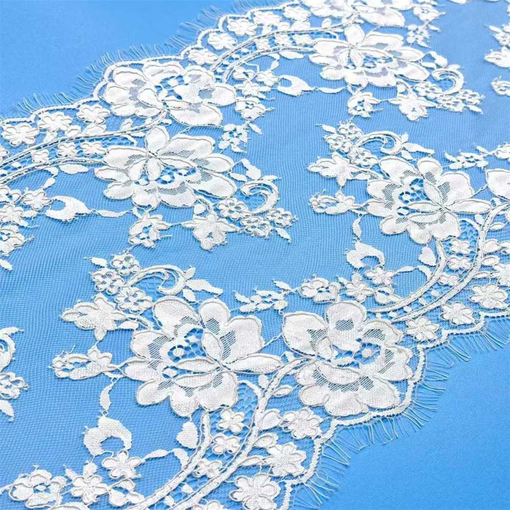 Bridal Lace Trim - 9 Meters - Corded Beaded Chantilly Wedding Lace Trim | COD HN525