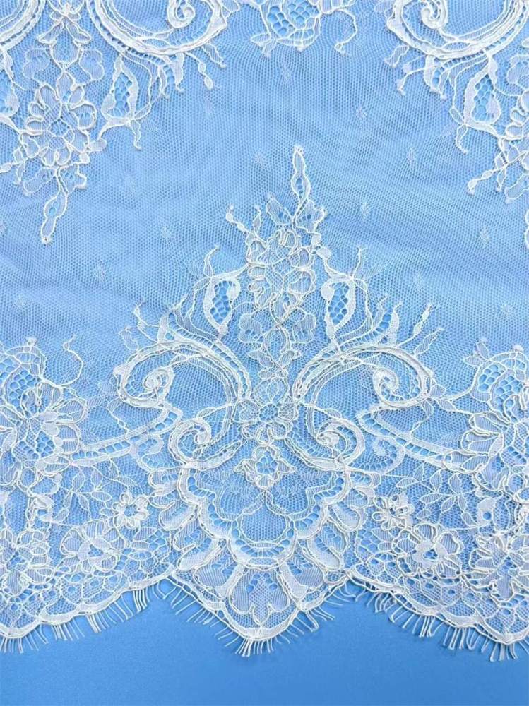 Bridal Lace Trim - 9 Meters - Corded Beaded Chantilly Wedding Lace Trim | COD HN577