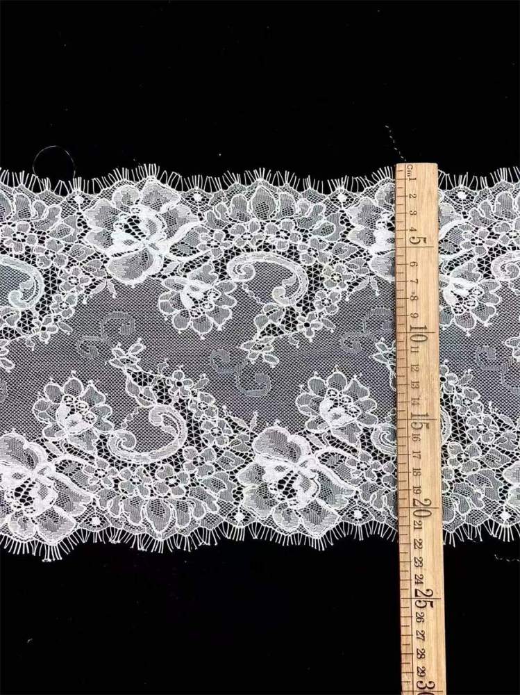 Bridal Lace Trim - 9 Meters - Corded Beaded Chantilly Wedding Lace Trim | COD HN614