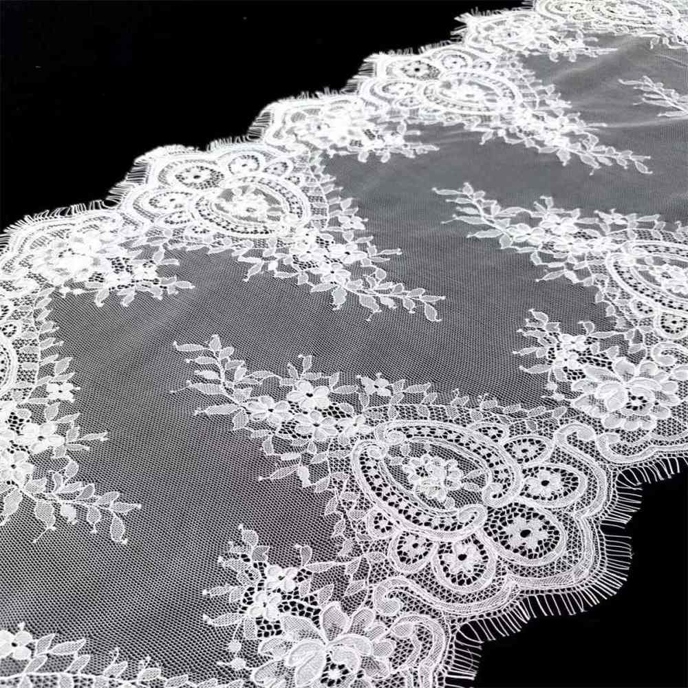 Bridal Lace Trim - 9 Meters - Corded Beaded Chantilly Wedding Lace Trim | COD HN616