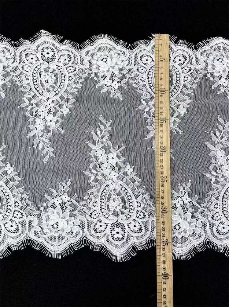 Bridal Lace Trim - 9 Meters - Corded Beaded Chantilly Wedding Lace Trim | COD HN616