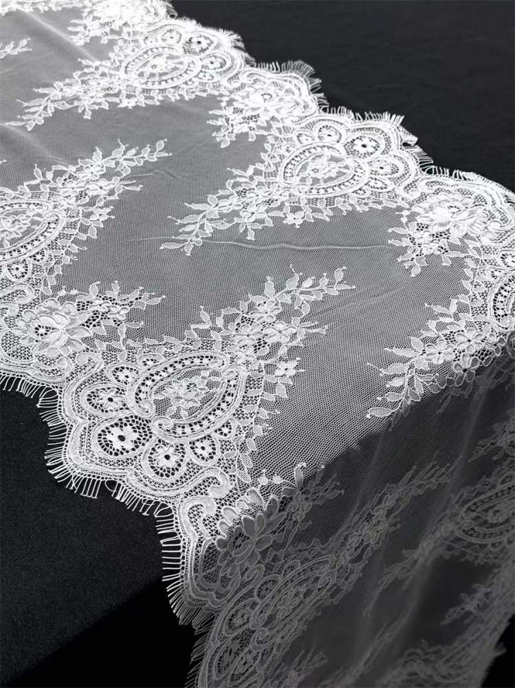 Bridal Lace Trim - 9 Meters - Corded Beaded Chantilly Wedding Lace Trim | COD HN616