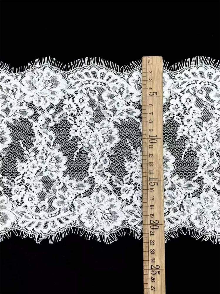 Bridal Lace Trim - 9 Meters - Corded Beaded Chantilly Wedding Lace Trim | COD HN624