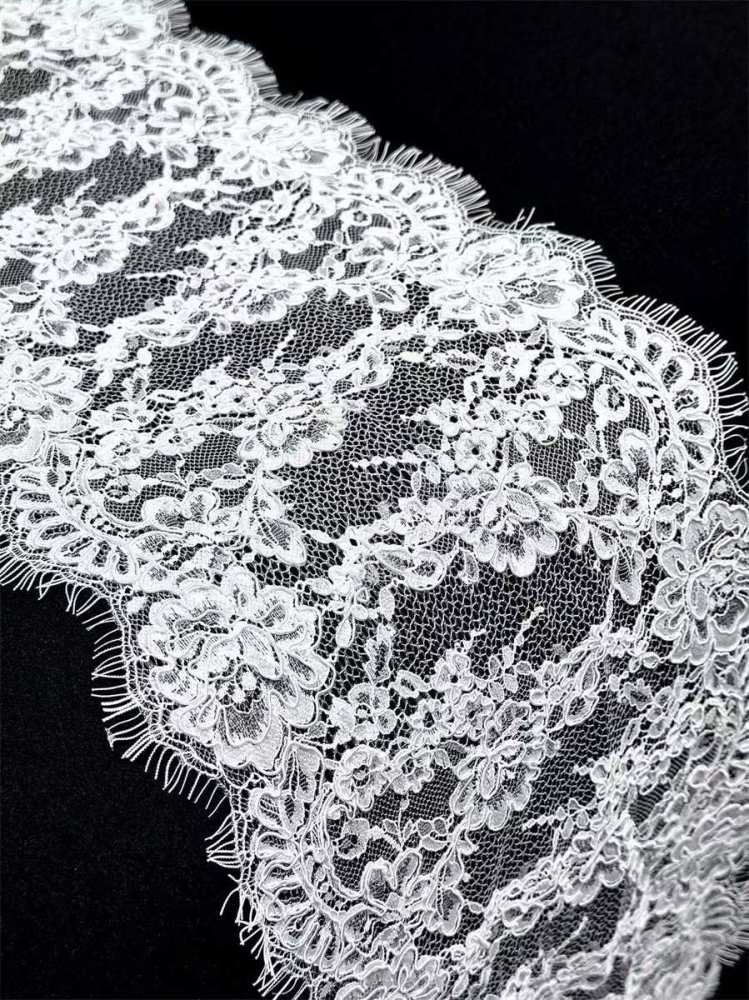Bridal Lace Trim - 9 Meters - Corded Beaded Chantilly Wedding Lace Trim | COD HN624