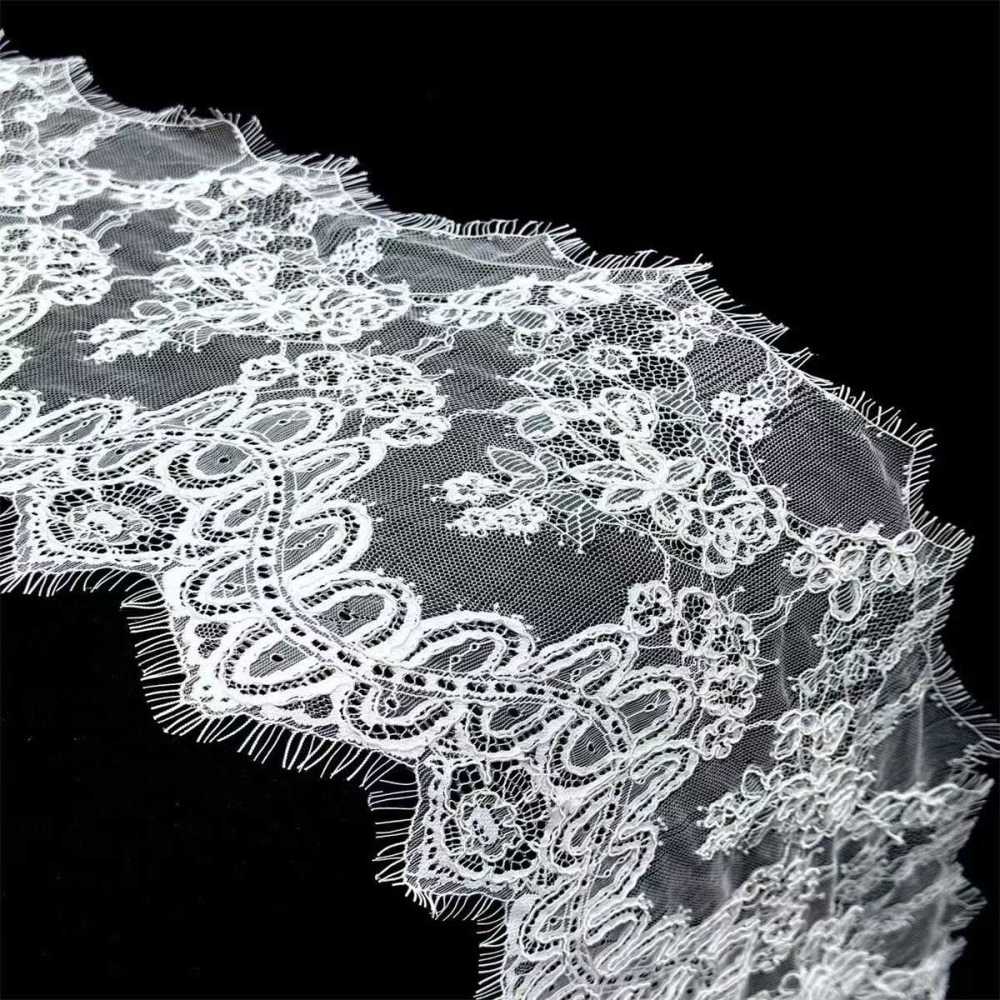 Bridal Lace Trim - 9 Meters - Corded Beaded Chantilly Wedding Lace Trim | COD HN625