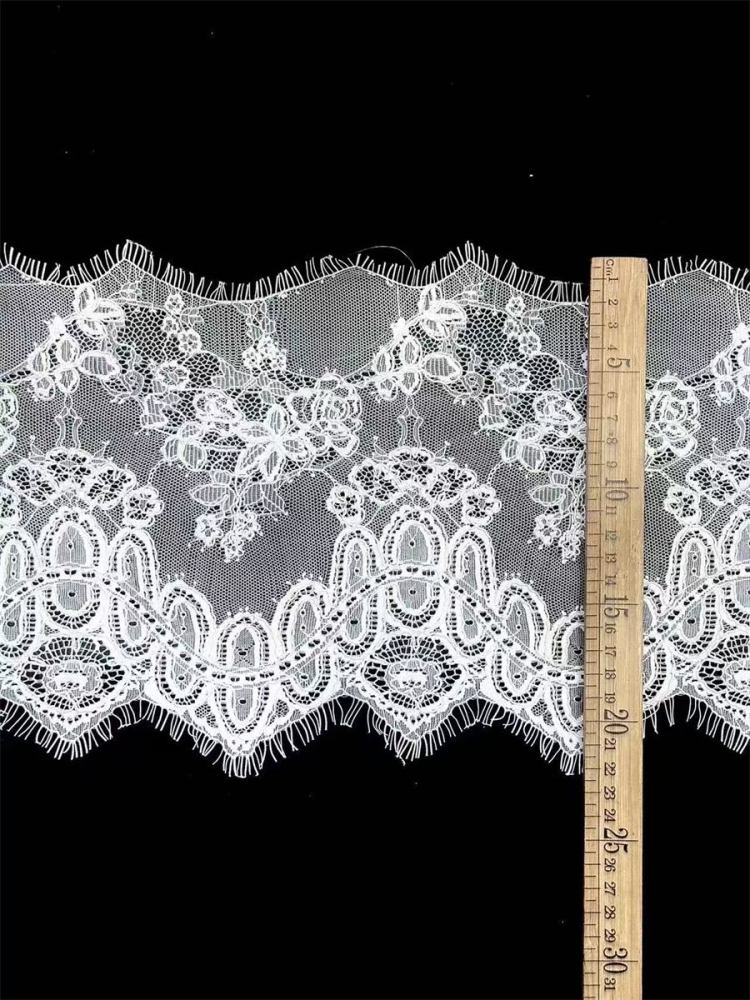 Bridal Lace Trim - 9 Meters - Corded Beaded Chantilly Wedding Lace Trim | COD HN625