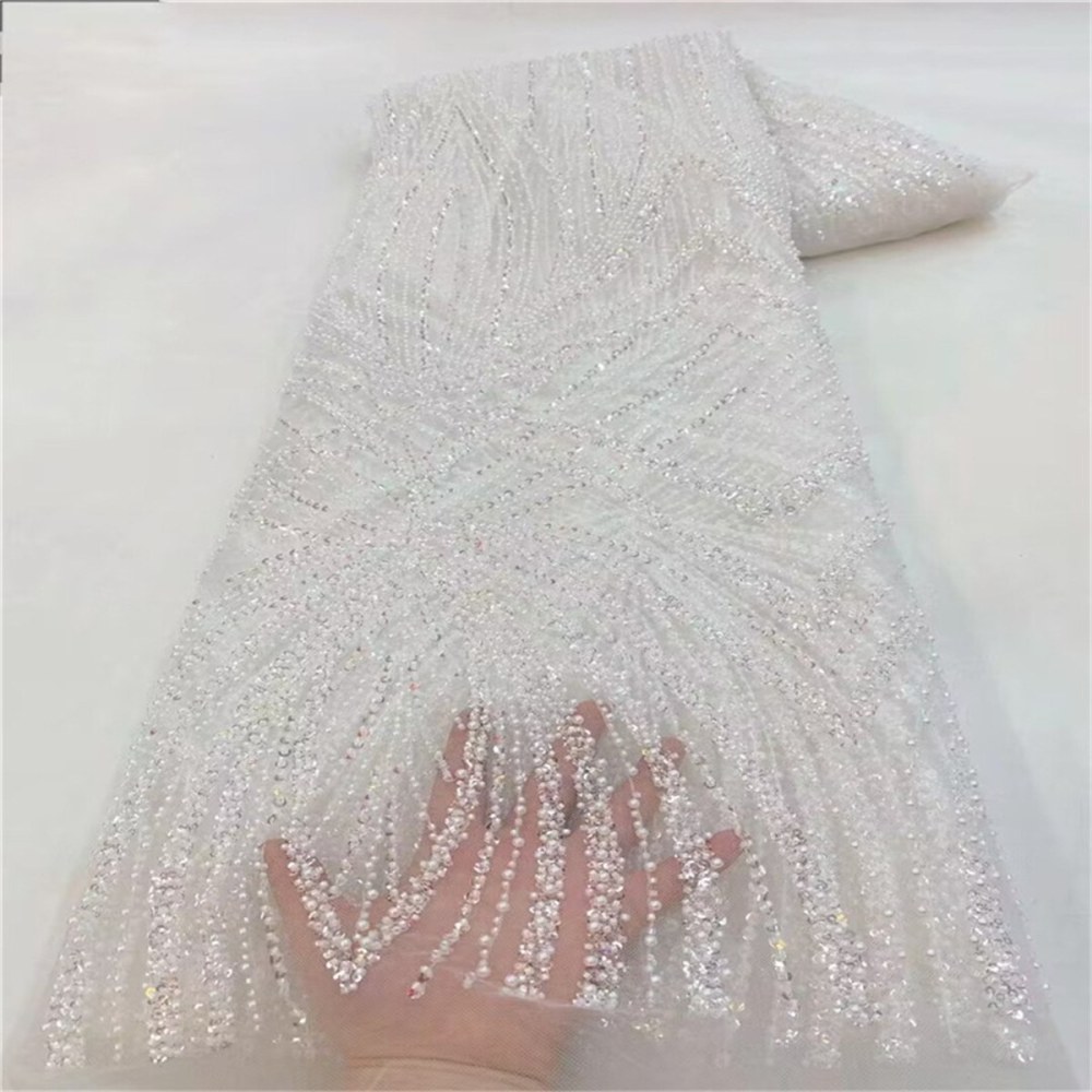 Beaded Tulle Fabric - 5 Yards | COD JX279