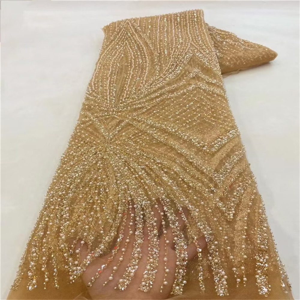 Beaded Tulle Fabric - 5 Yards | COD JX279