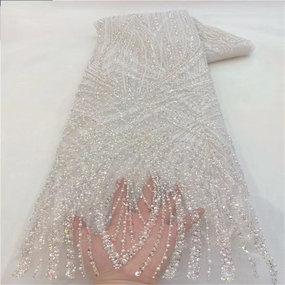 Beaded Tulle Fabric - 5 Yards | COD JX279