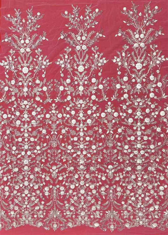 Bridal Lace Fabric - 5 Yards - Beaded Wedding Lace Fabric | HN539