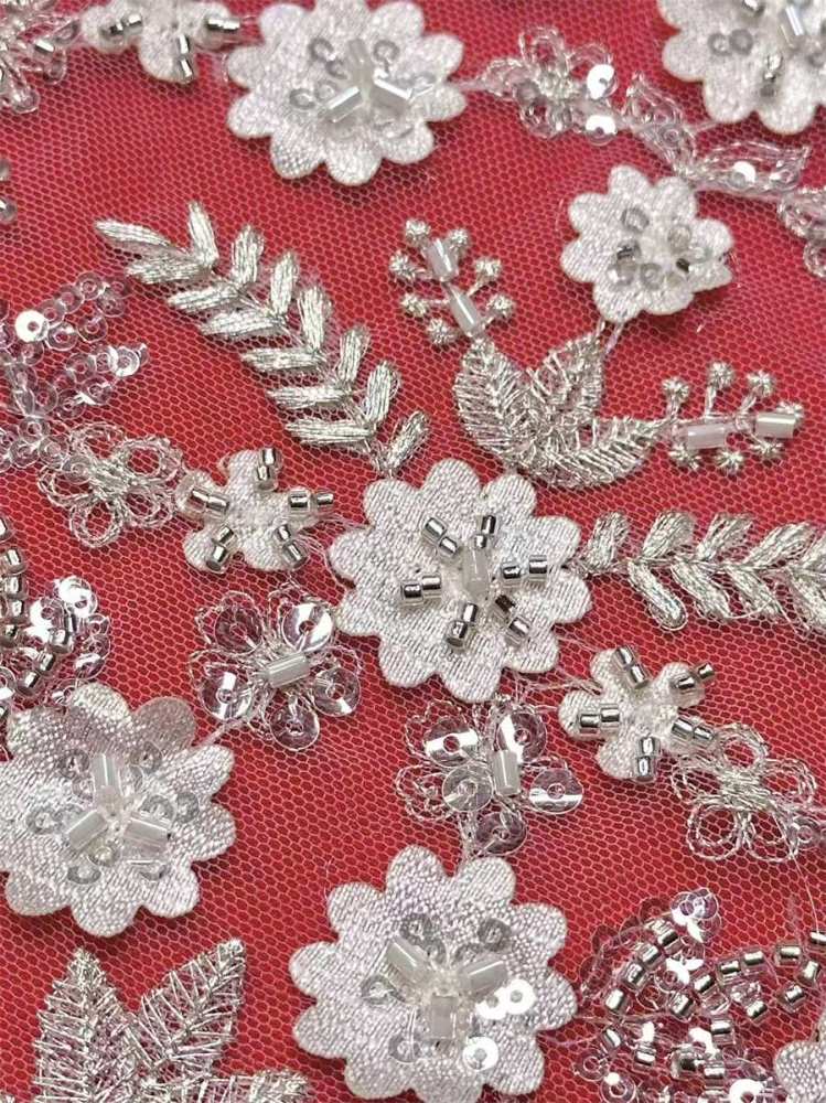 Bridal Lace Fabric - 5 Yards - Beaded Wedding Lace Fabric | HN539
