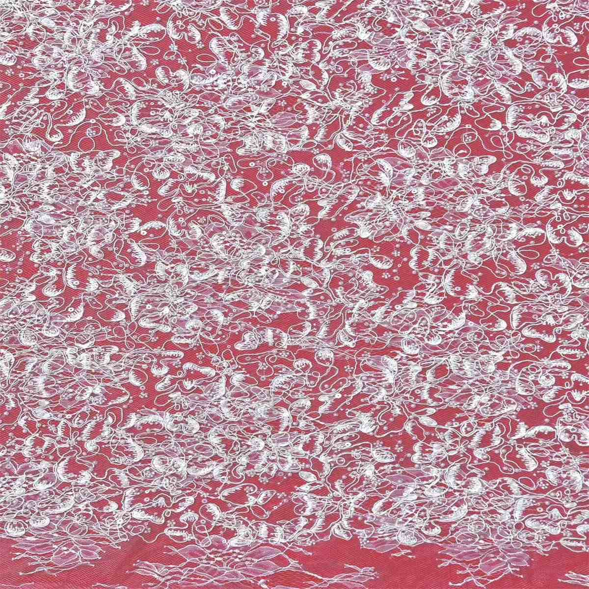 Bridal Lace Fabric - 5 Yards - Beaded Wedding Lace Fabric | HN573