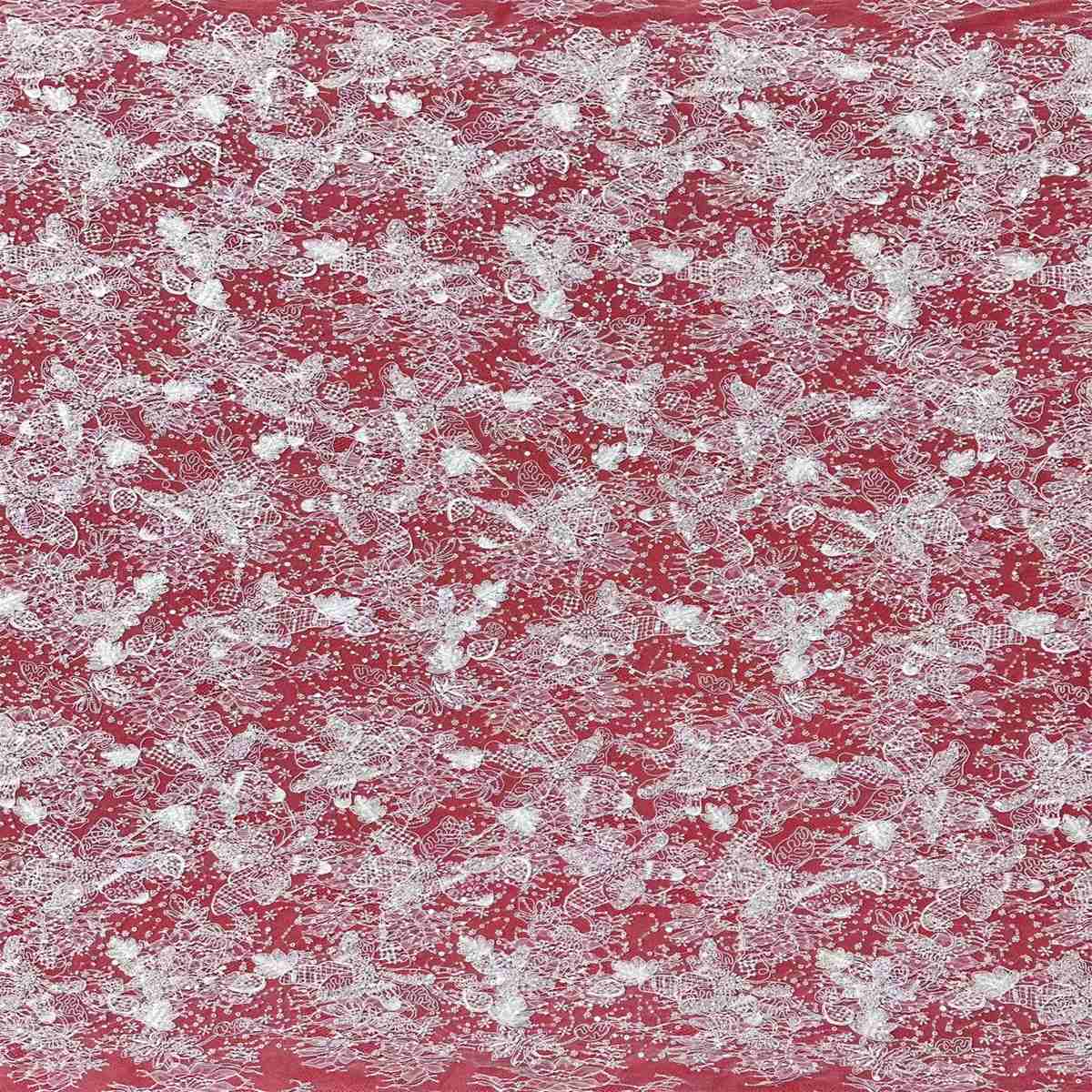 Bridal Lace Fabric - 5 Yards - Beaded Wedding Lace Fabric | HN574