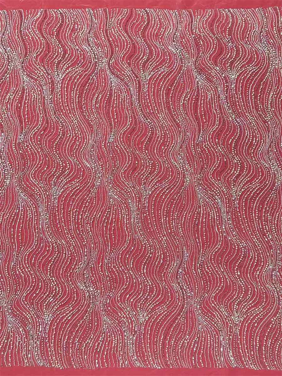 Bridal Lace Fabric - 5 Yards - Beaded Wedding Lace Fabric | HN605