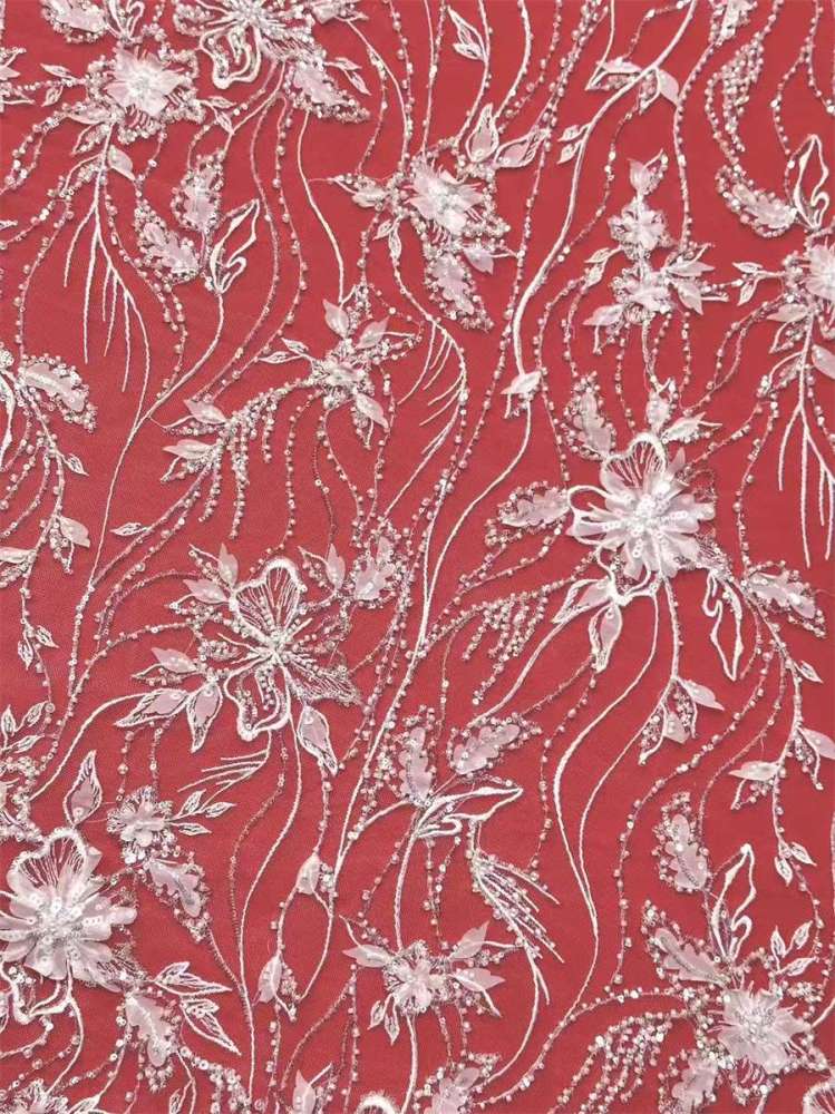 Bridal Lace Fabric - 5 Yards - Beaded Wedding Lace Fabric | HN610