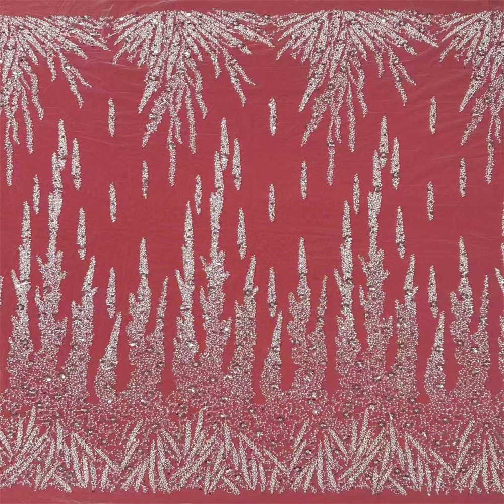 Bridal Lace Fabric - 5 Yards - Beaded Wedding Lace Fabric | HN618