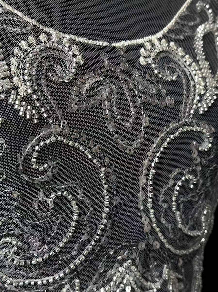 Bridal Lace Fabric - 5 Yards - Beaded Wedding Lace Fabric | HN619