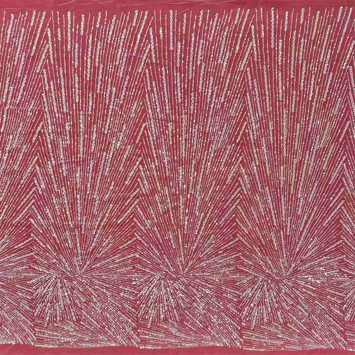 Bridal Lace Fabric - 5 Yards - Beaded Wedding Lace Fabric | HN621