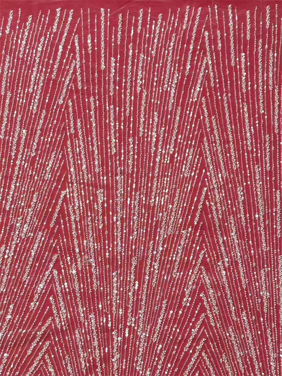 Bridal Lace Fabric - 5 Yards - Beaded Wedding Lace Fabric | HN621