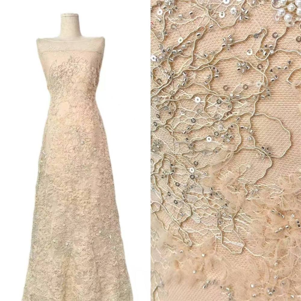Beaded Tulle Fabric - 5 Yards | HN508