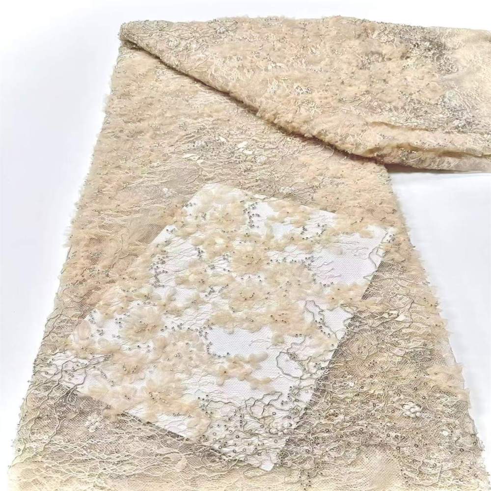 Beaded Tulle Fabric - 5 Yards | HN508