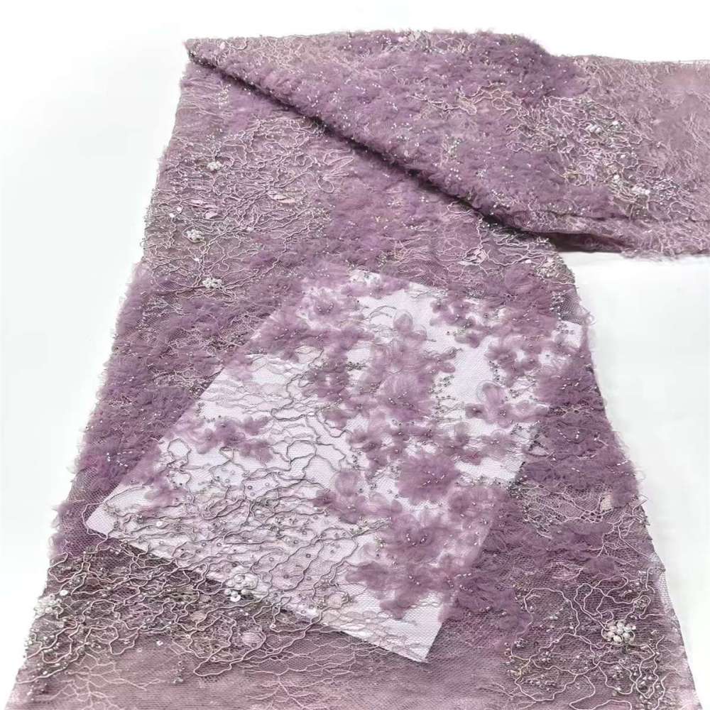 Beaded Tulle Fabric - 5 Yards | HN508
