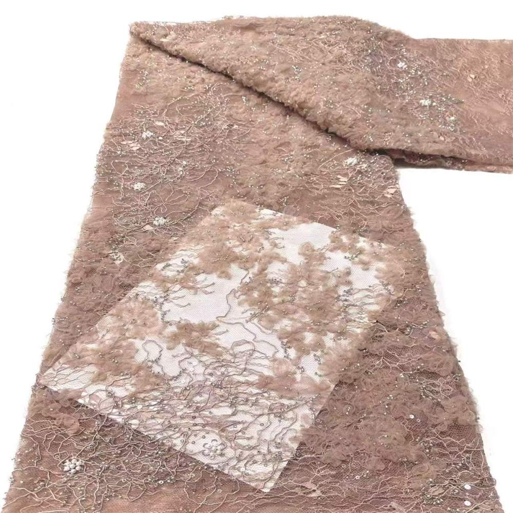 Beaded Tulle Fabric - 5 Yards | HN508