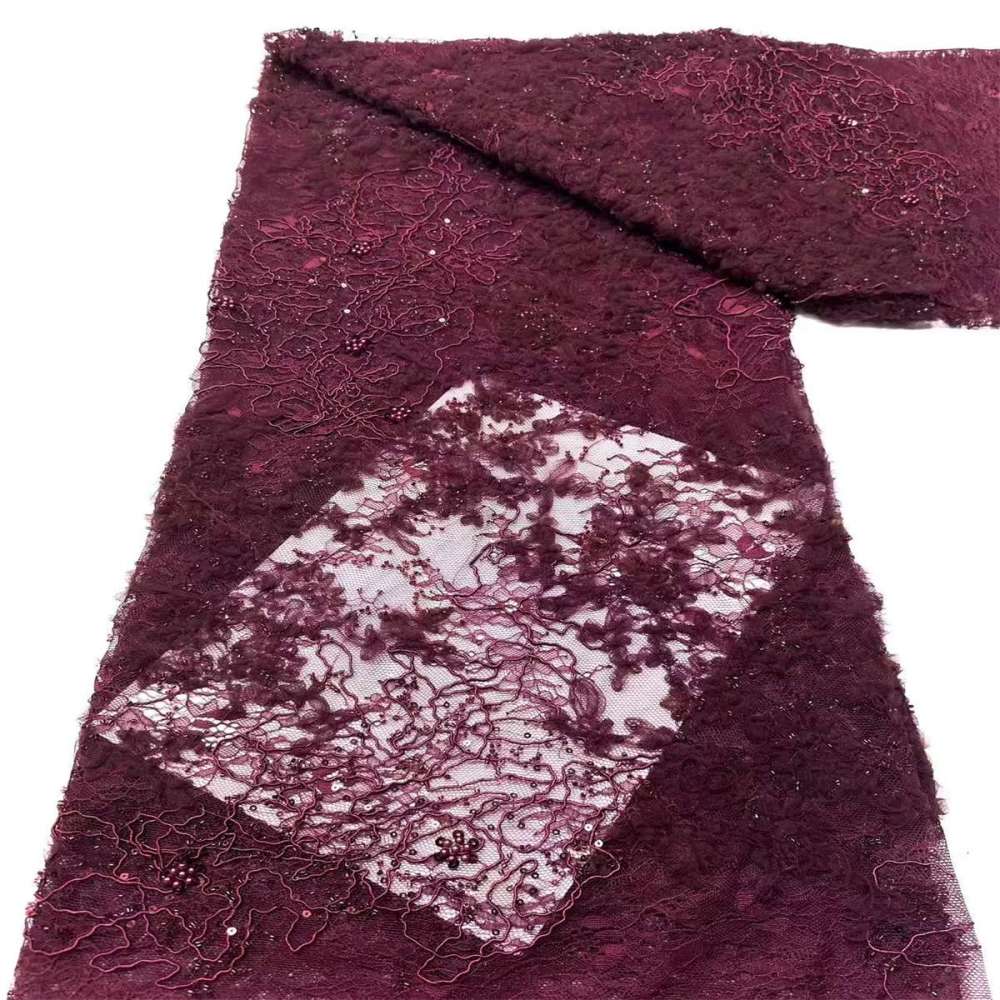Beaded Tulle Fabric - 5 Yards | HN508