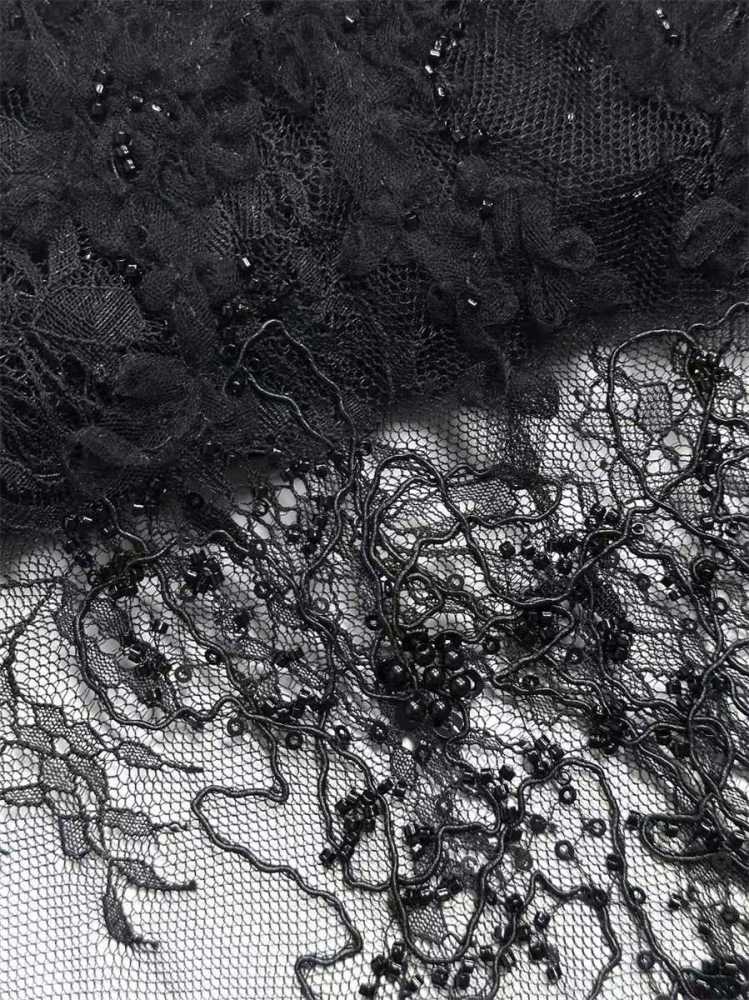Beaded Tulle Fabric - 5 Yards | HN508