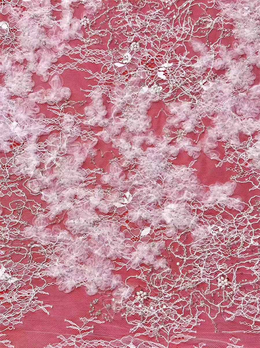 Beaded Tulle Fabric - 5 Yards | HN508