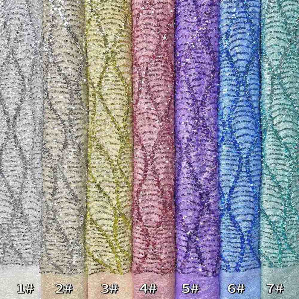 Beaded lace Fabric - 5 Yards | COD HN545