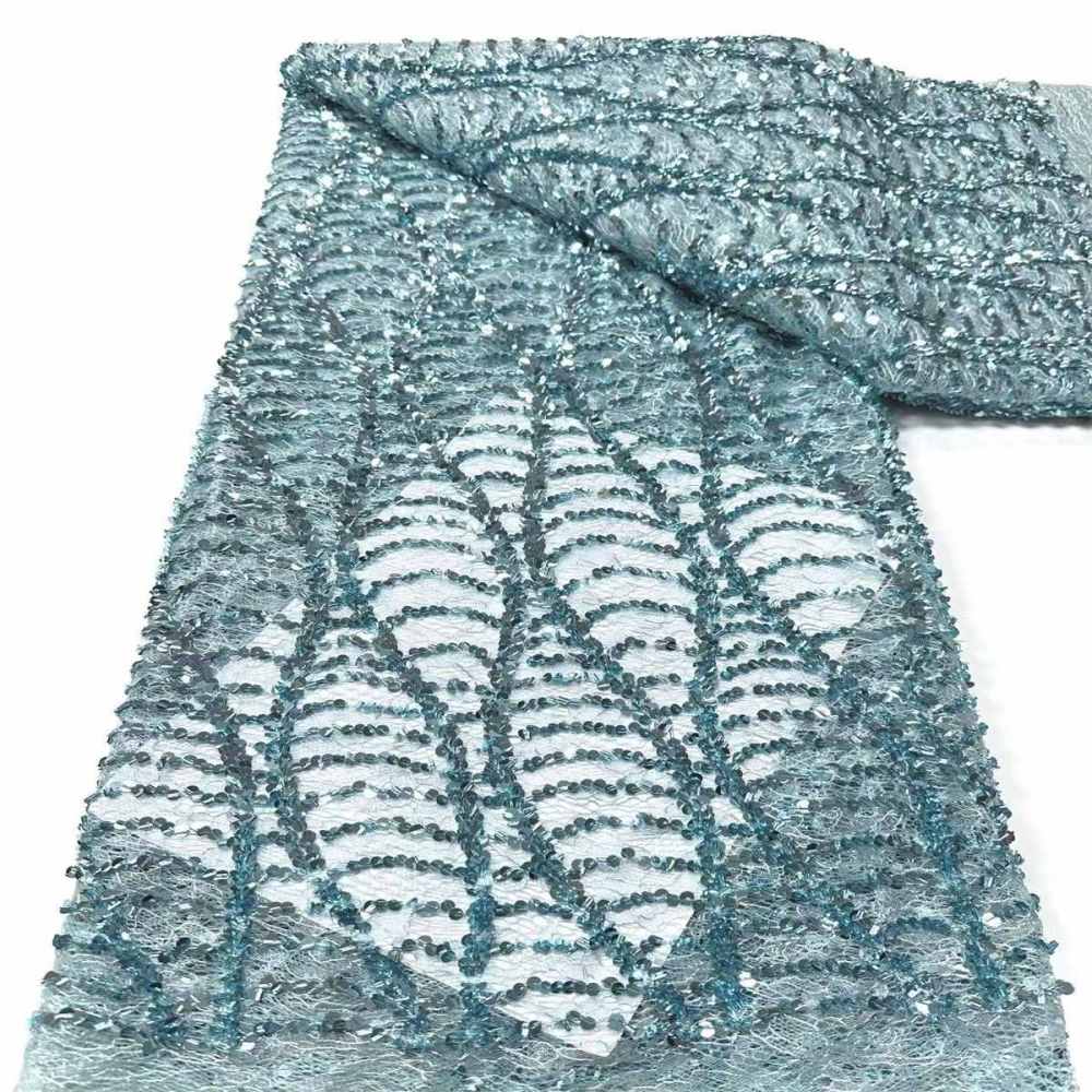 Beaded lace Fabric - 5 Yards | COD HN545