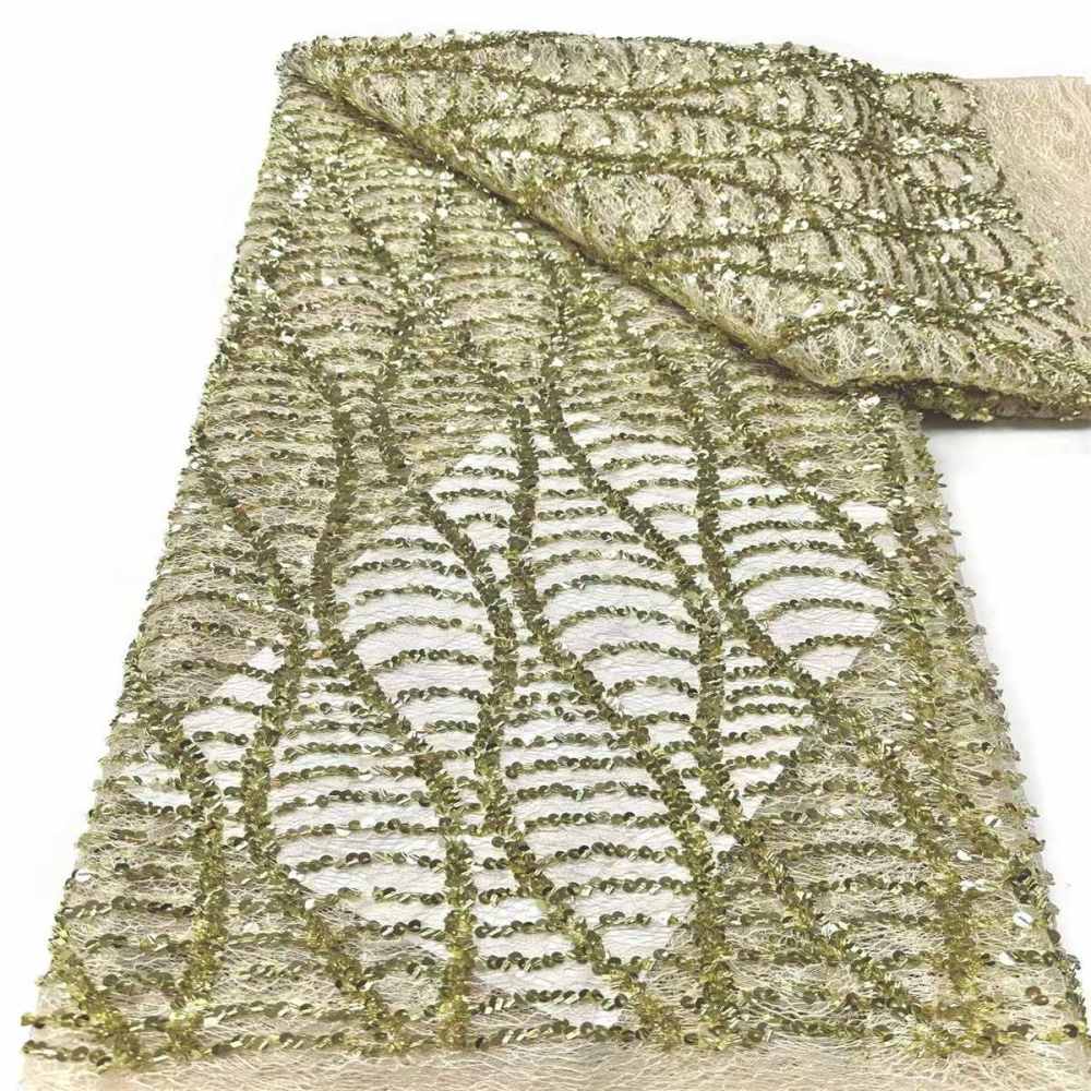 Beaded lace Fabric - 5 Yards | COD HN545