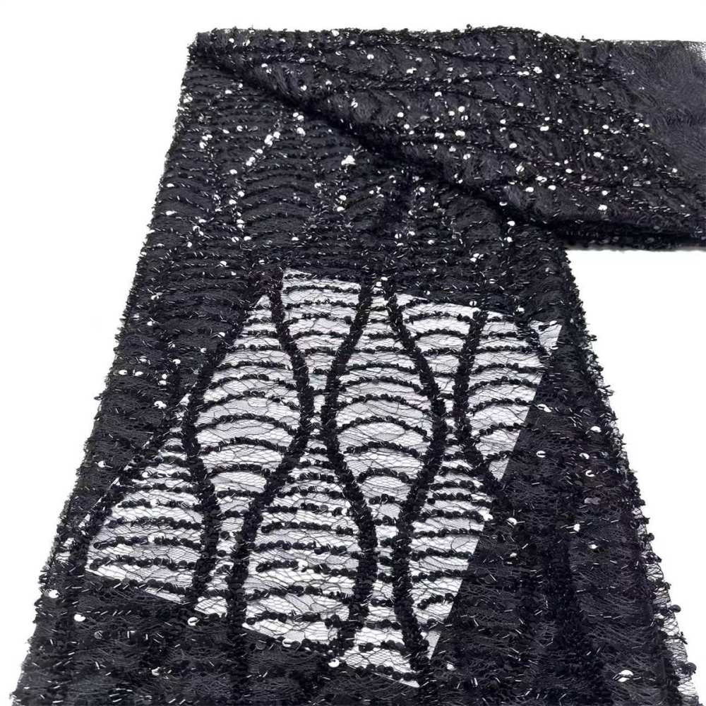 Beaded lace Fabric - 5 Yards | COD HN545