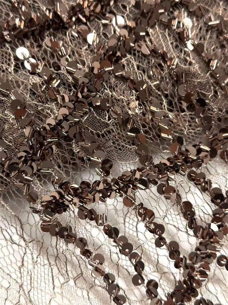 Beaded lace Fabric - 5 Yards | COD HN545
