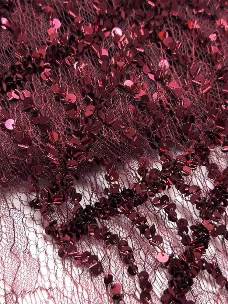 Beaded lace Fabric - 5 Yards | COD HN545
