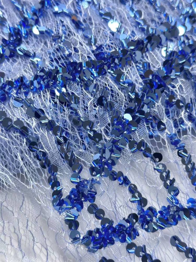 Beaded lace Fabric - 5 Yards | COD HN545
