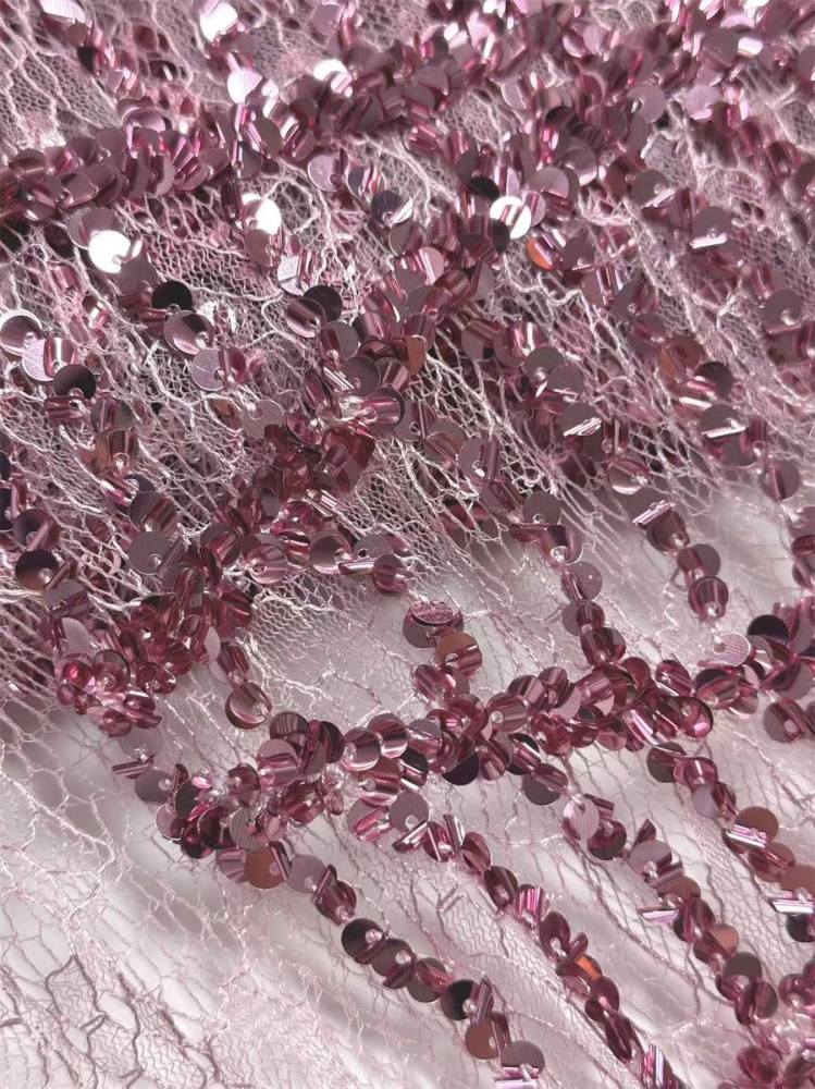 Beaded lace Fabric - 5 Yards | COD HN545