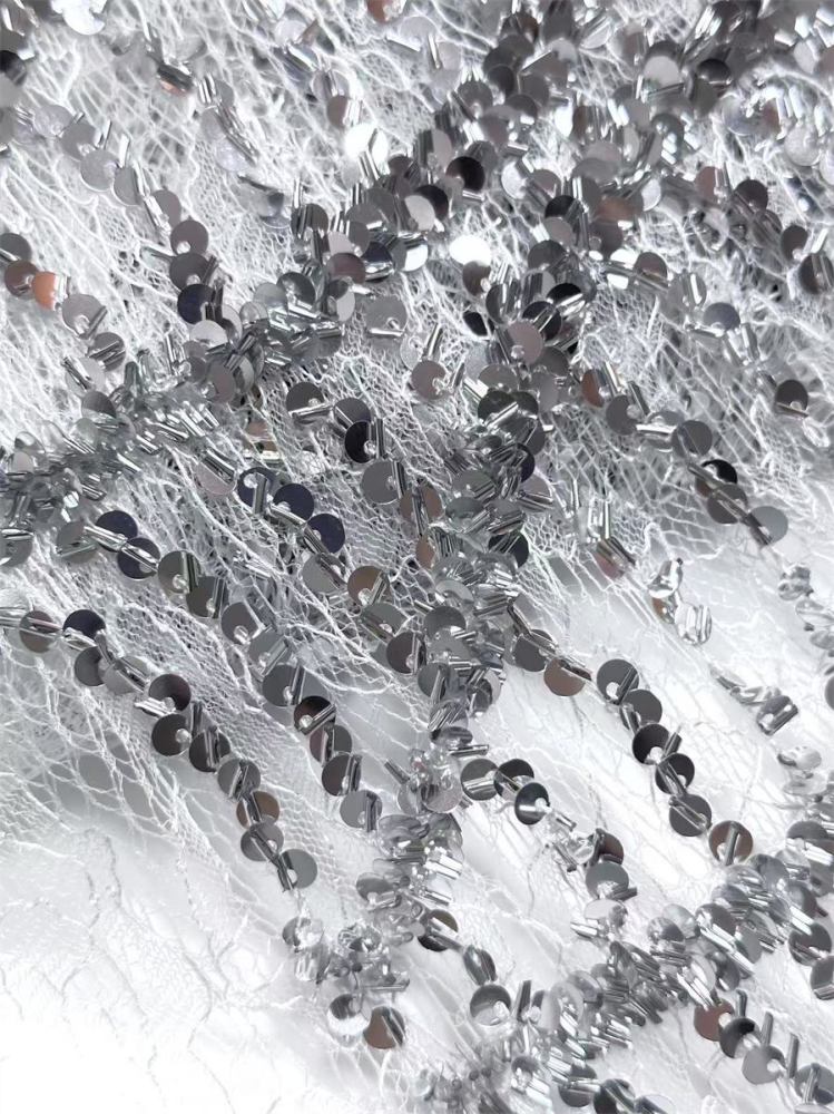 Beaded lace Fabric - 5 Yards | COD HN545