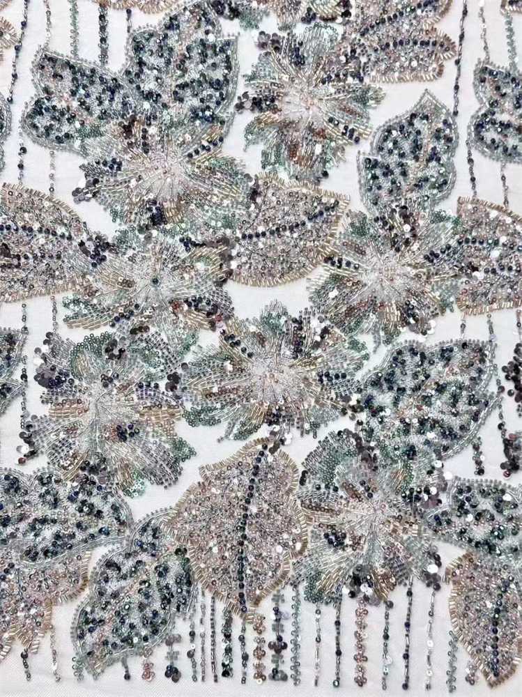 Beaded Tulle Fabric - 5 Yards | HN543