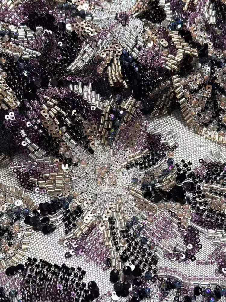 Beaded Tulle Fabric - 5 Yards | HN543