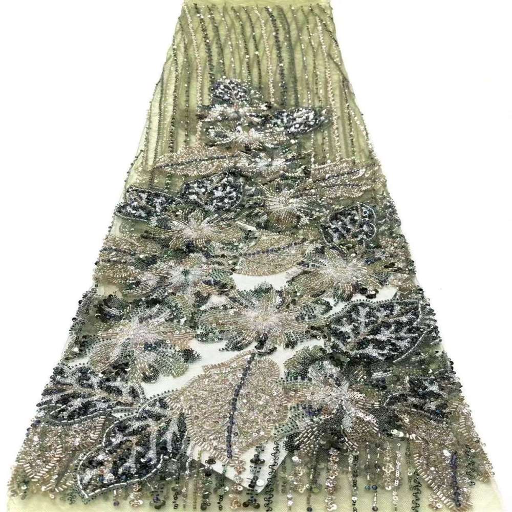 Beaded Tulle Fabric - 5 Yards | HN543